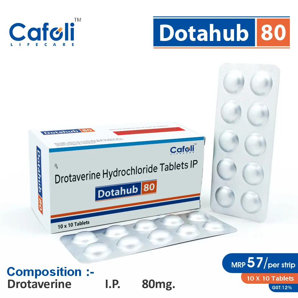 Dotahub 80 Tablet at the best price in PCD Pharma Franchise for gastrointestinal and urological health.